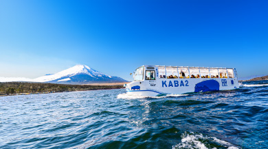 水陸両用バス「山中湖のカバ」