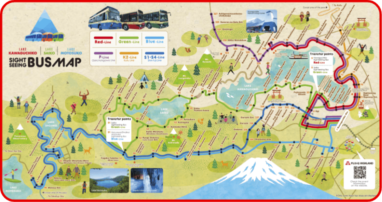 Fujikyu Bus Kawaguchiko･Saiko･Motosuko area PASS | Jorudan Mobile Tickets