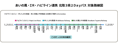 北陸3県2Dayパス対象路線