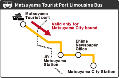IYOTETSU Matsuyama Tourist Port Limousine Bus Route Map