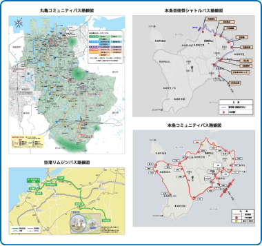 本島・丸亀1日フリー乗車券 路線図