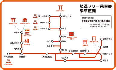 熊野御坊南海バス 悠遊フリー乗車券　利用可能路線