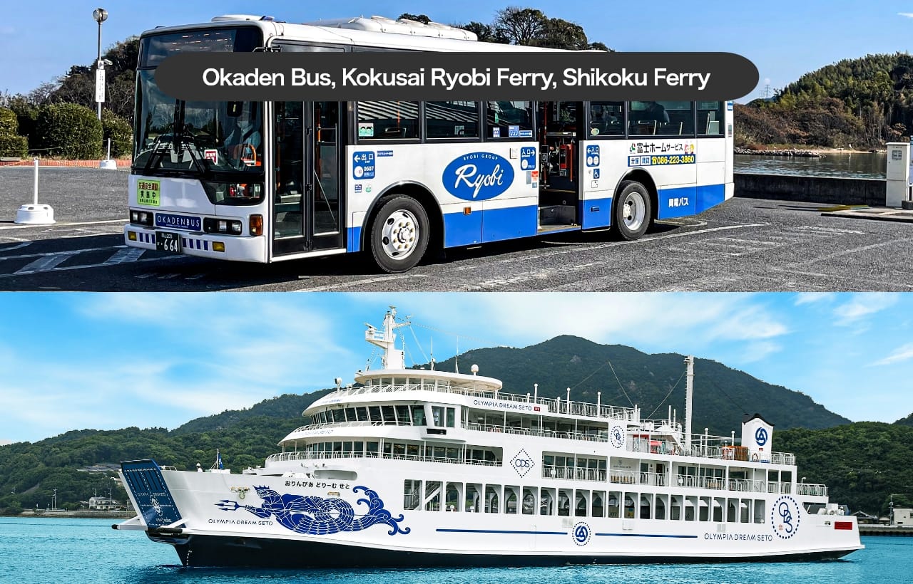 Reima Saitou　交通費 Okaden Bus, Kokusai Ryobi Ferry, Shikoku Ferry Kamome Bus Ticket