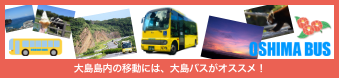 大島島内の移動には、大島バスがオススメ！