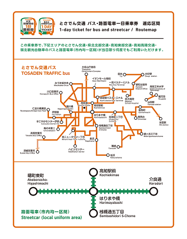 対象路線図(バス・路面電車)