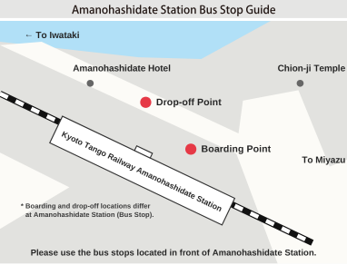 Zentanbus_Amanohashidate Bus stop Map